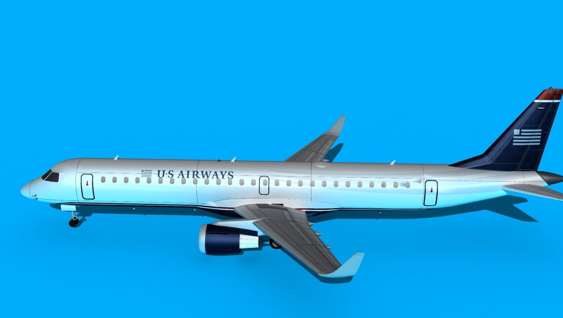 Embraer Emb-190 US Airways 3D model_9