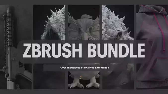 Over Thousand Of Brushes And Alphas For Zbrush  