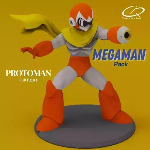 Megaman Pack Collection - Protoman full figure 3D print model