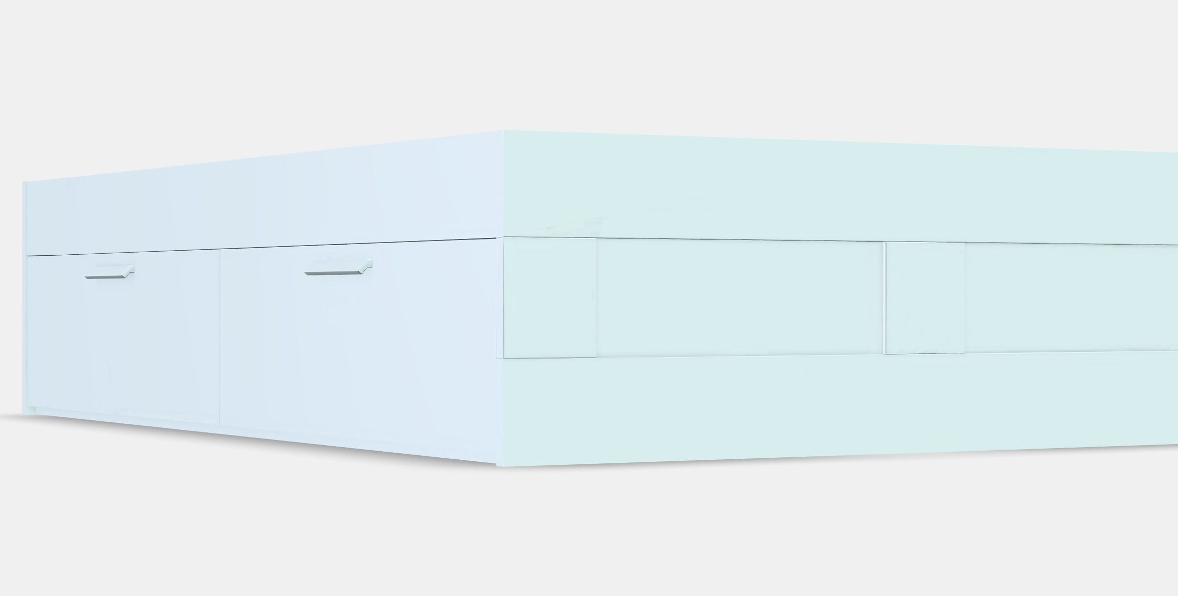 BRIMNES Bed frame with storage 6 Low-poly 3D model_6