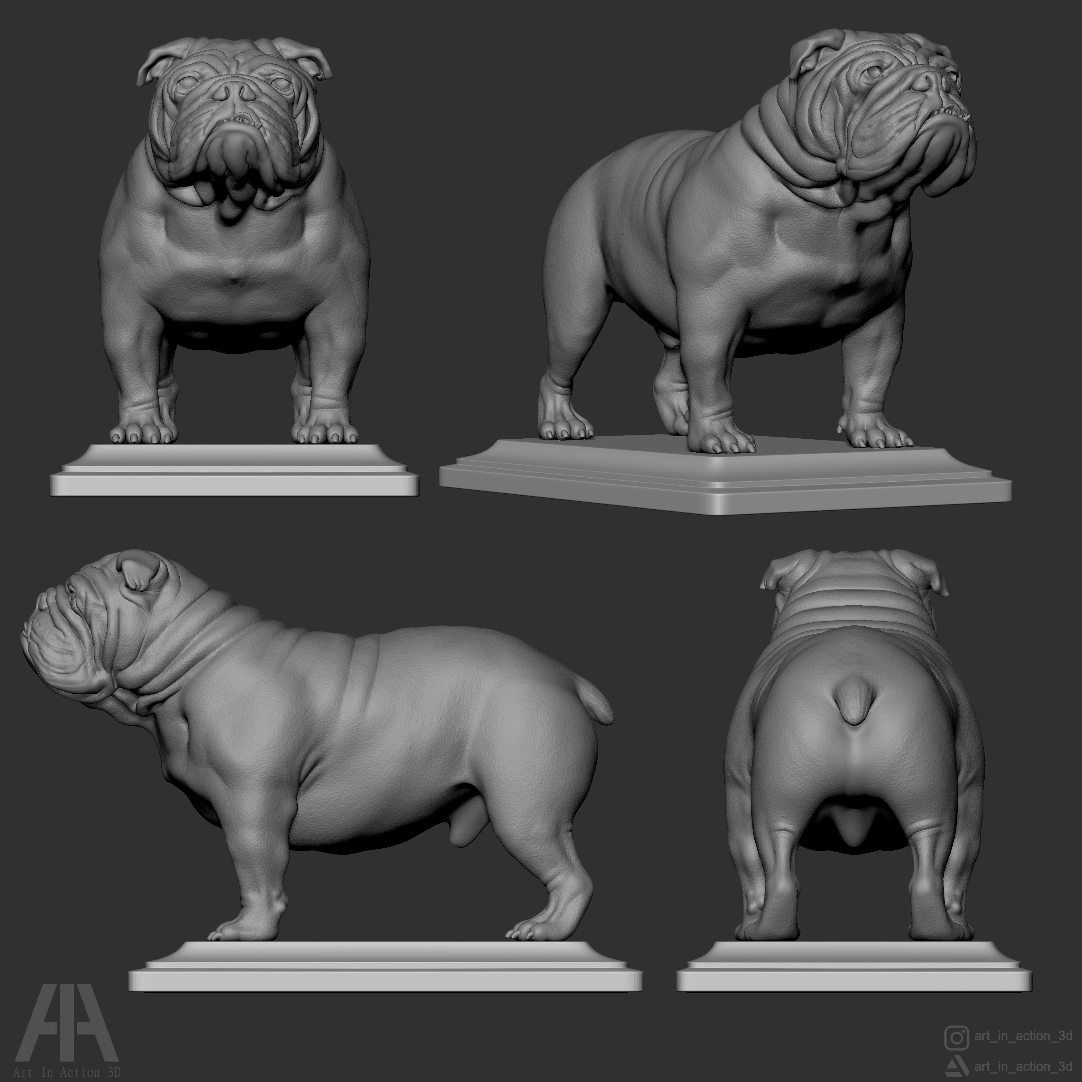 ENGLISH BULLDOG 3D print model_6