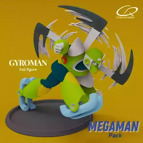 Megaman Pack Collection - Gyroman full figure 3D print model
