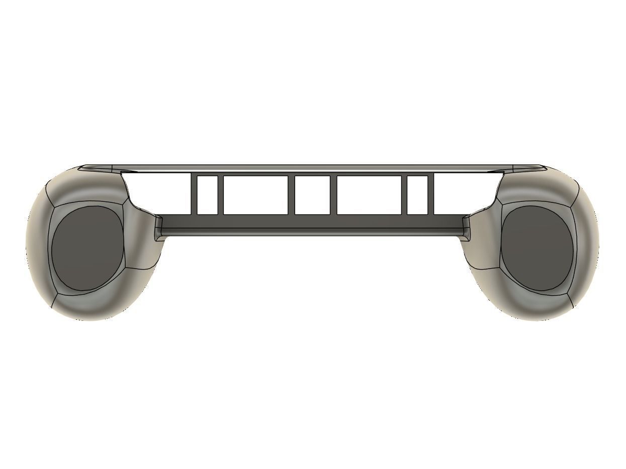 Anbernic RG35XX H Comfort Grip Case and Screen Guard 3D print model_4