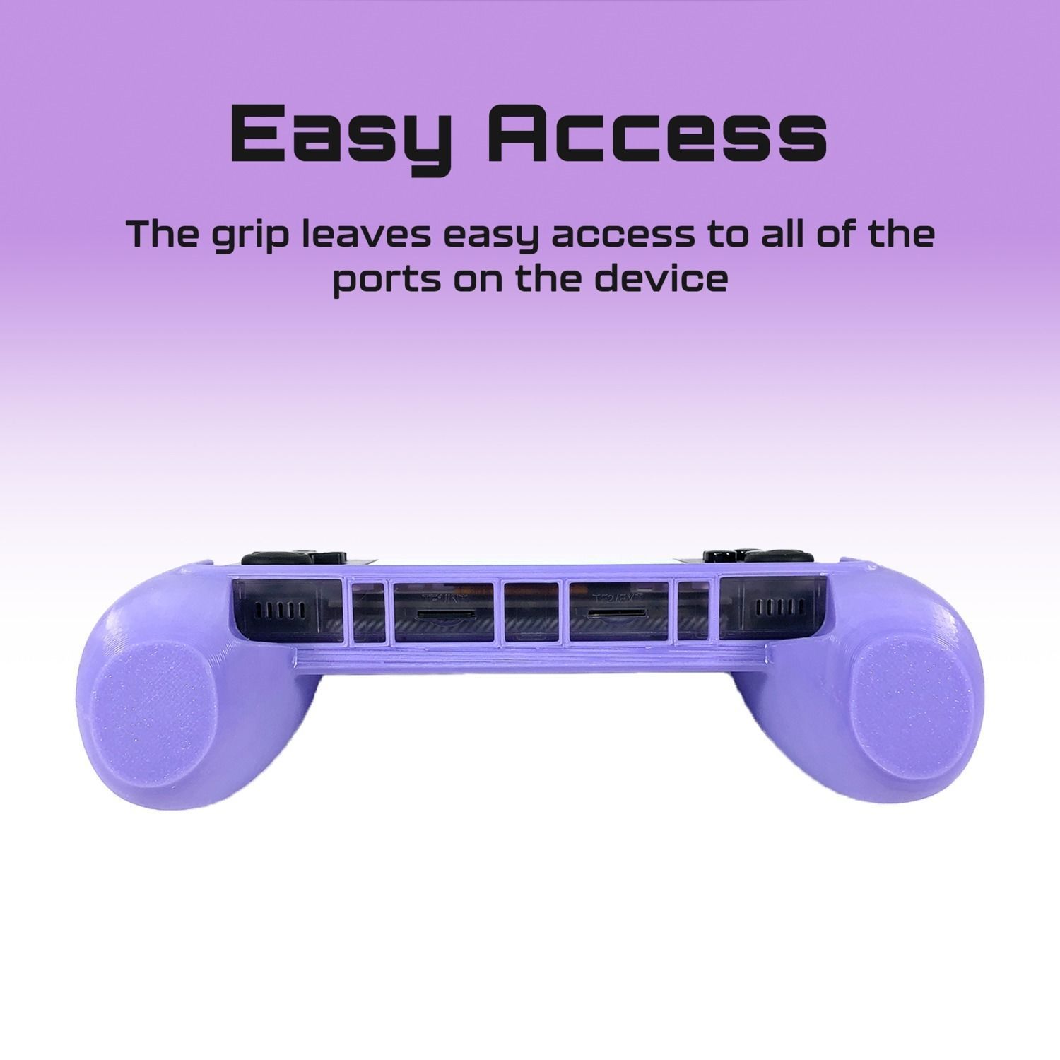 Anbernic RG35XX H Comfort Grip Case and Screen Guard 3D print model_7