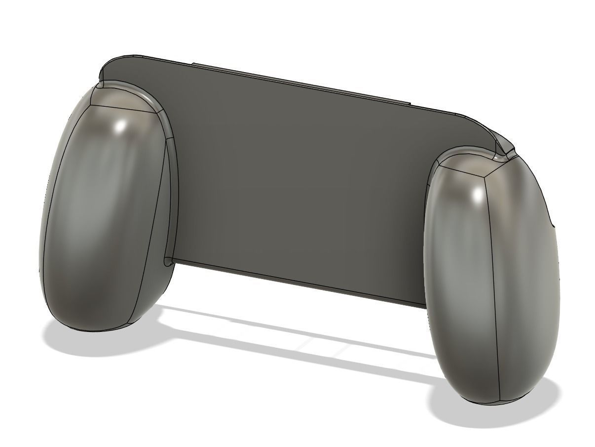 Anbernic RG35XX H Comfort Grip Case and Screen Guard 3D print model_2