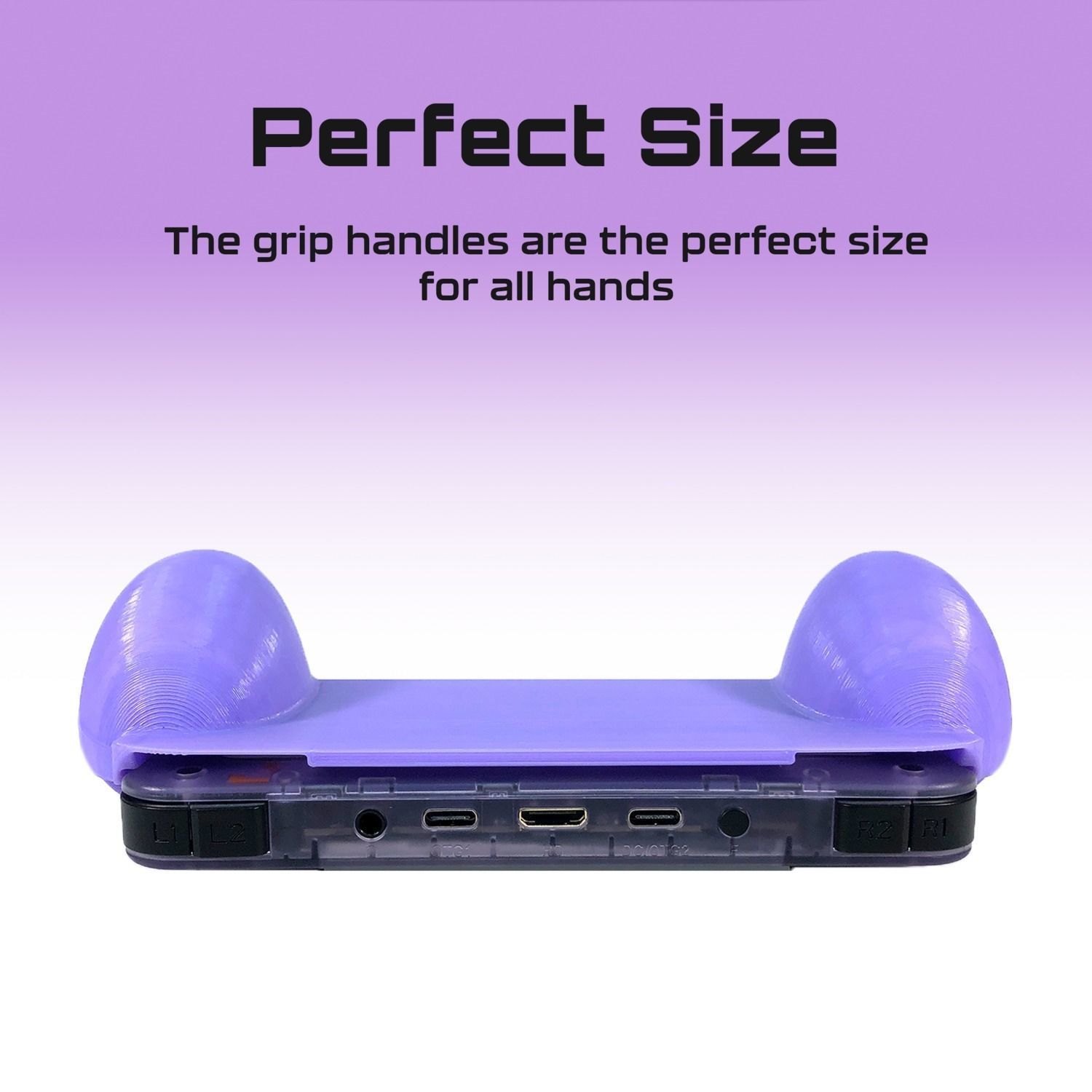 Anbernic RG35XX H Comfort Grip Case and Screen Guard 3D print model_10