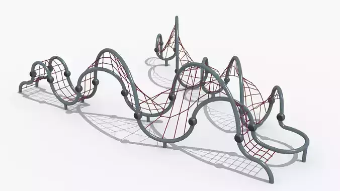 Outdoor exercise rope net climber playground