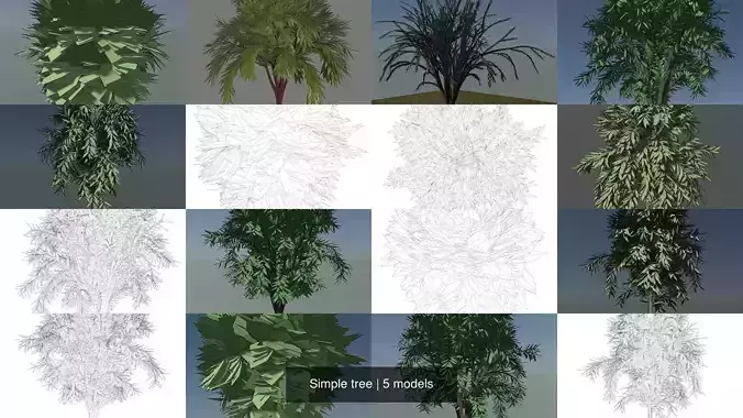Simple tree 3D Model Collection