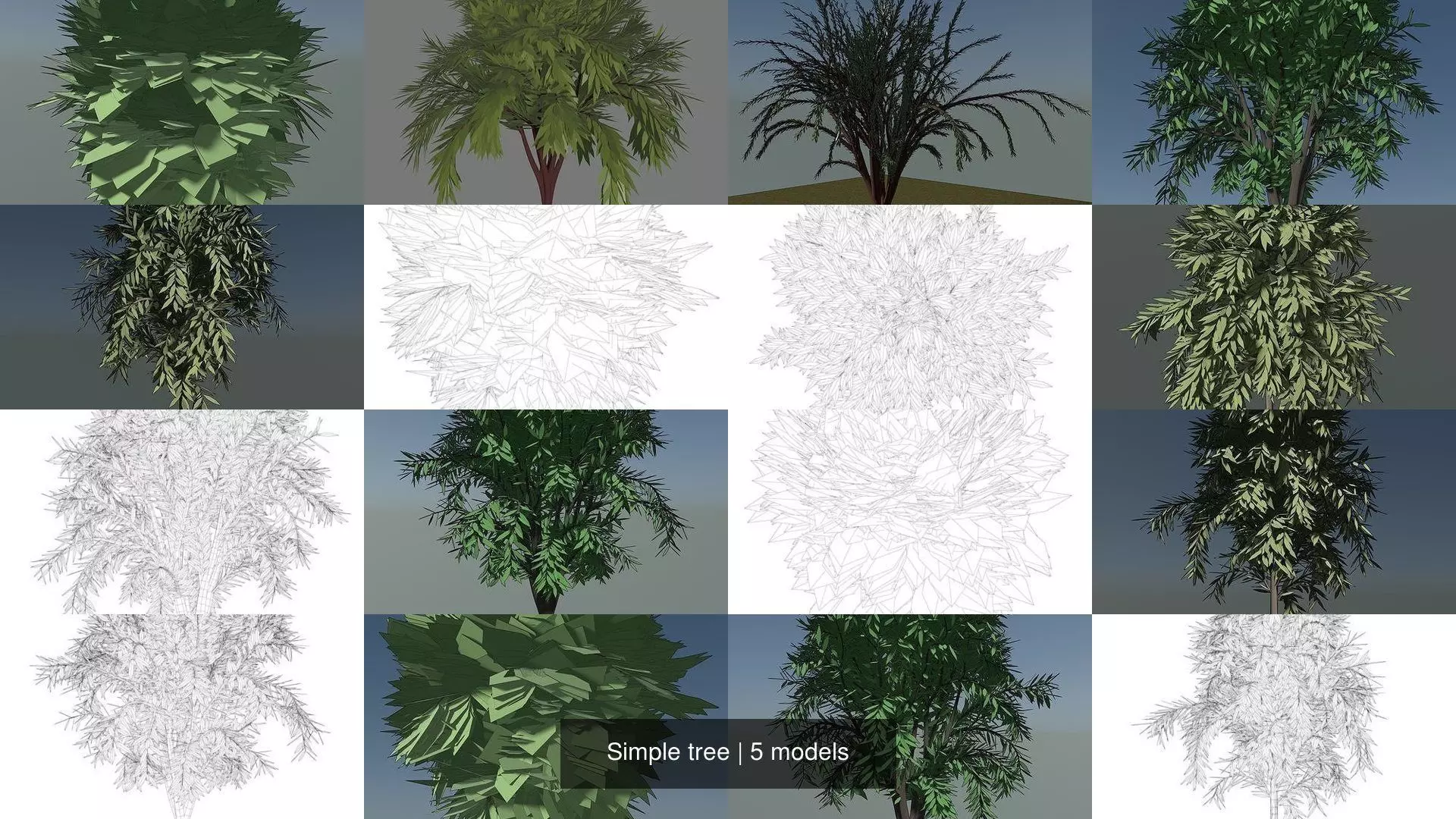 Simple tree 3D Model Collection_0