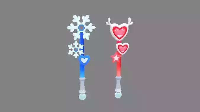 Snowflakes and Love - Cartoon Festival Wand