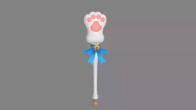 Cartoon cat paw wand