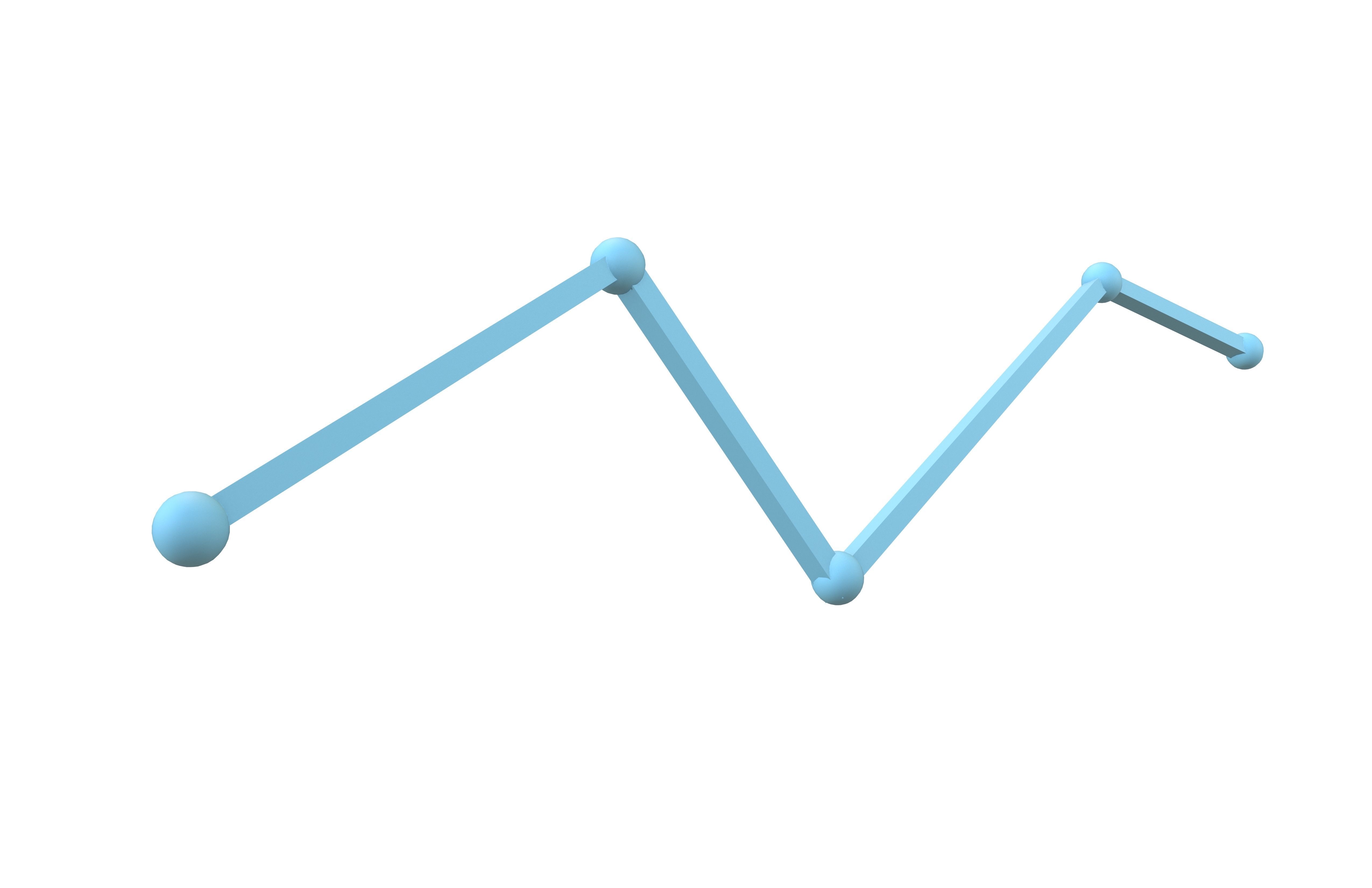 Line Chart v1 001 Low-poly 3D model_1