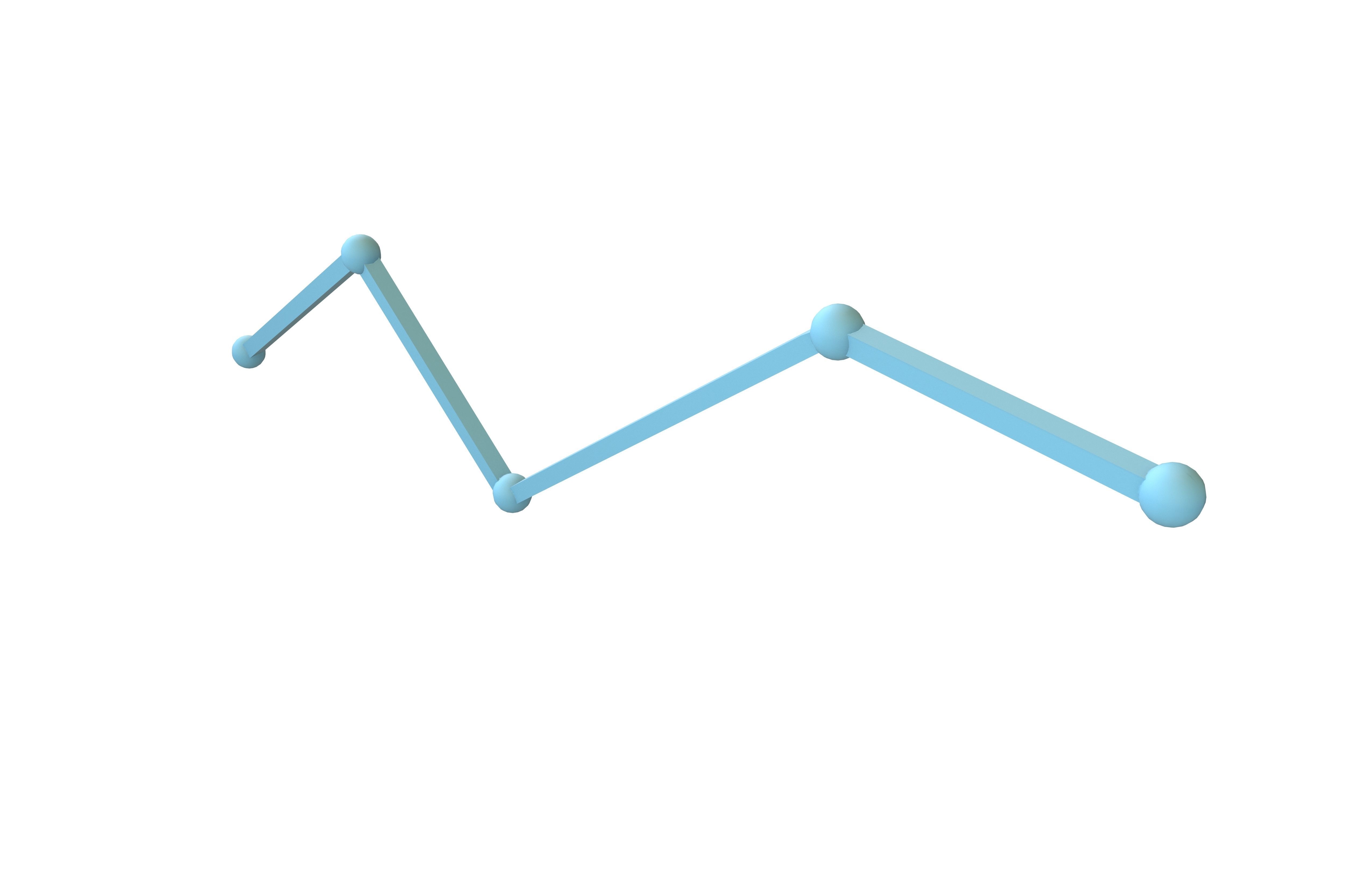 Line Chart v1 001 Low-poly 3D model_3