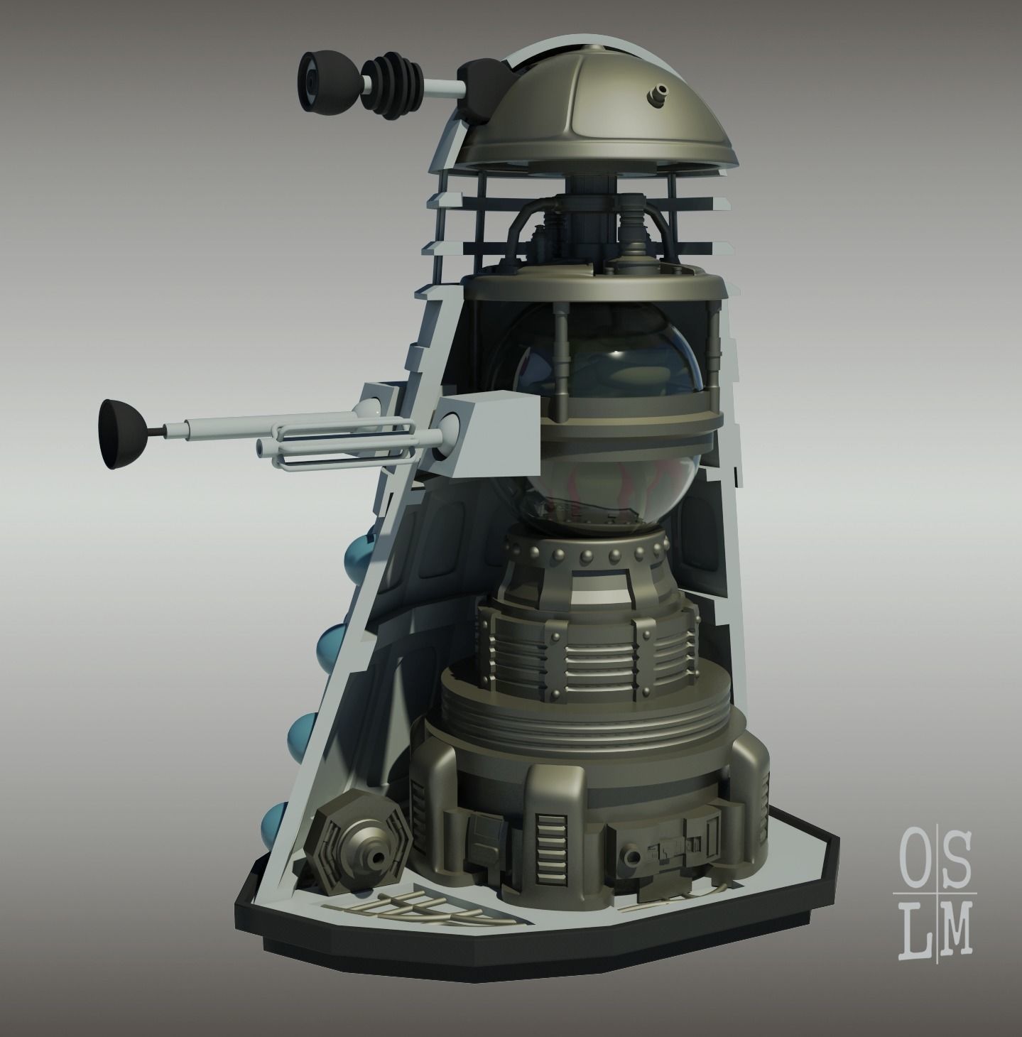Cutaway Dalek - Mark 3A Travel Machine 3D print model_2