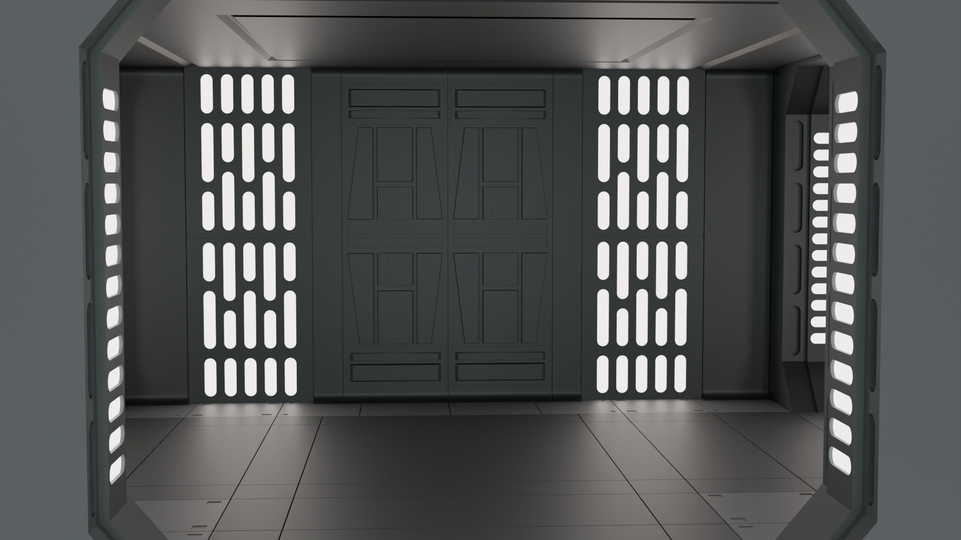 Imperial Corridor A Pack 3D model_6