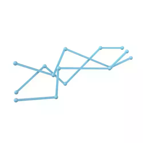 Line Chart v2 001 Low-poly 3D model
