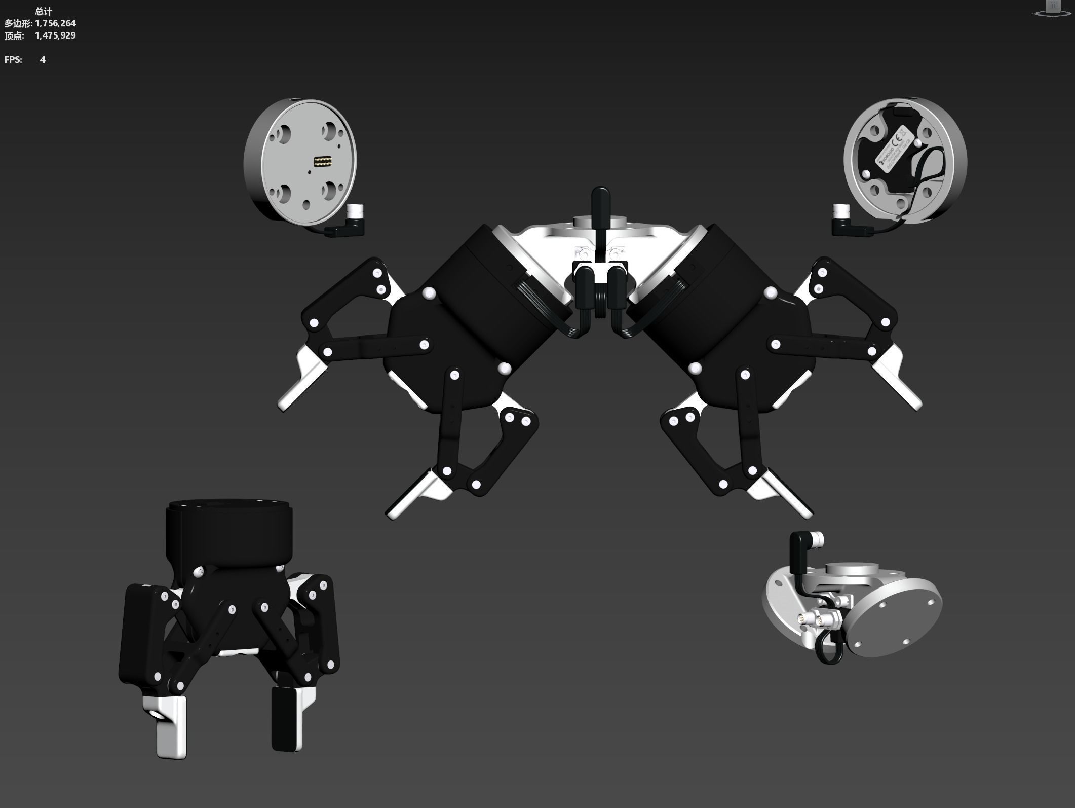 Robot gripper 3D model_2