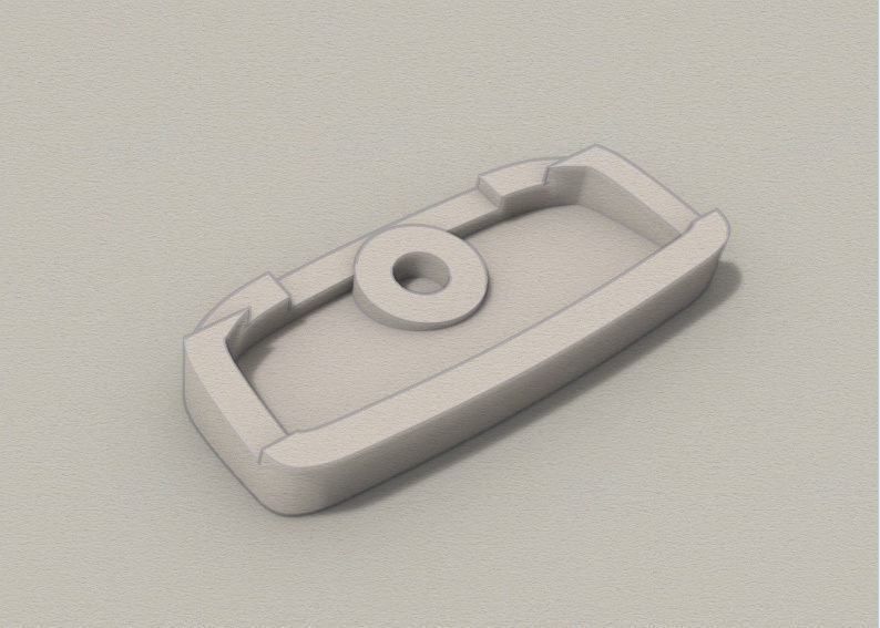 Plastic button for watch DW-6900 compatible 3D print model_4