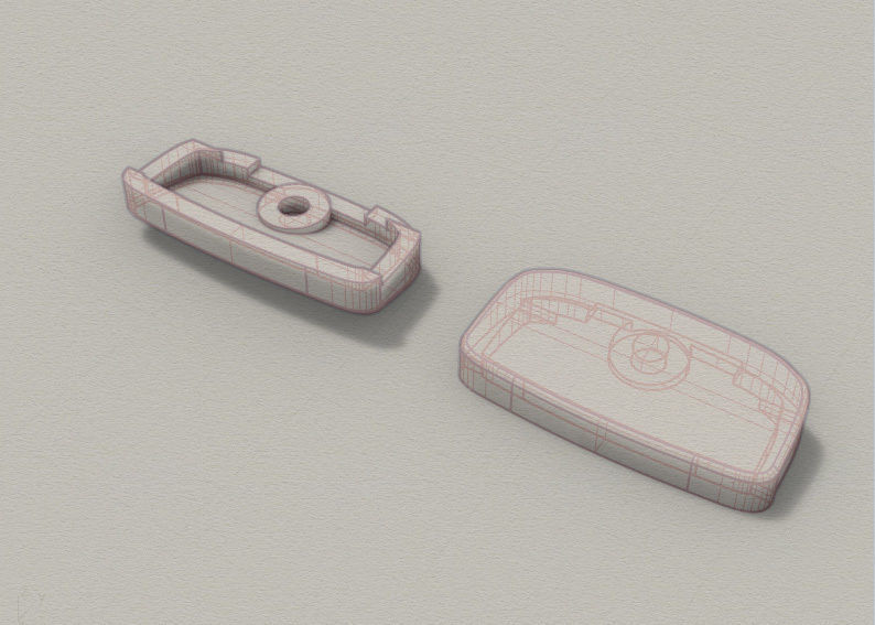 Plastic button for watch DW-6900 compatible 3D print model_6