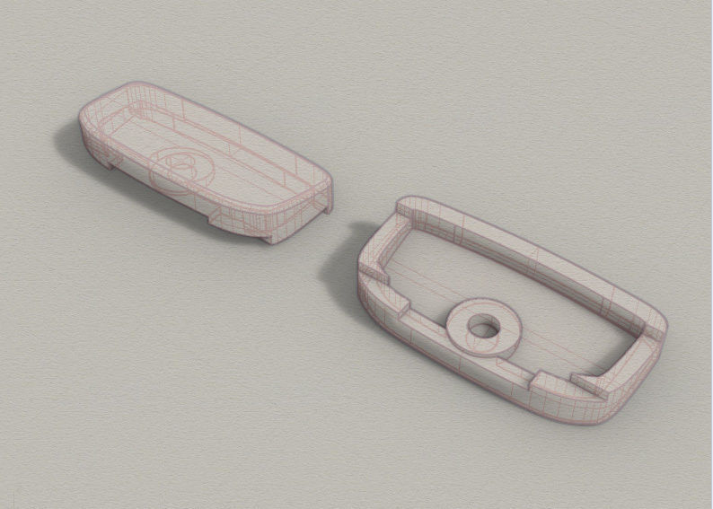 Plastic button for watch DW-6900 compatible 3D print model_3