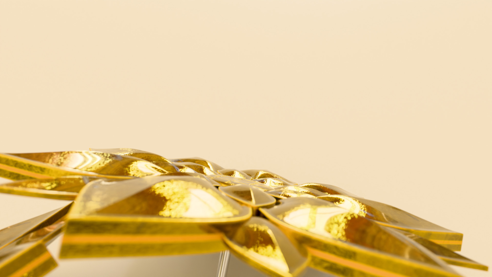 Gold Earrings Low-poly 3D model_3