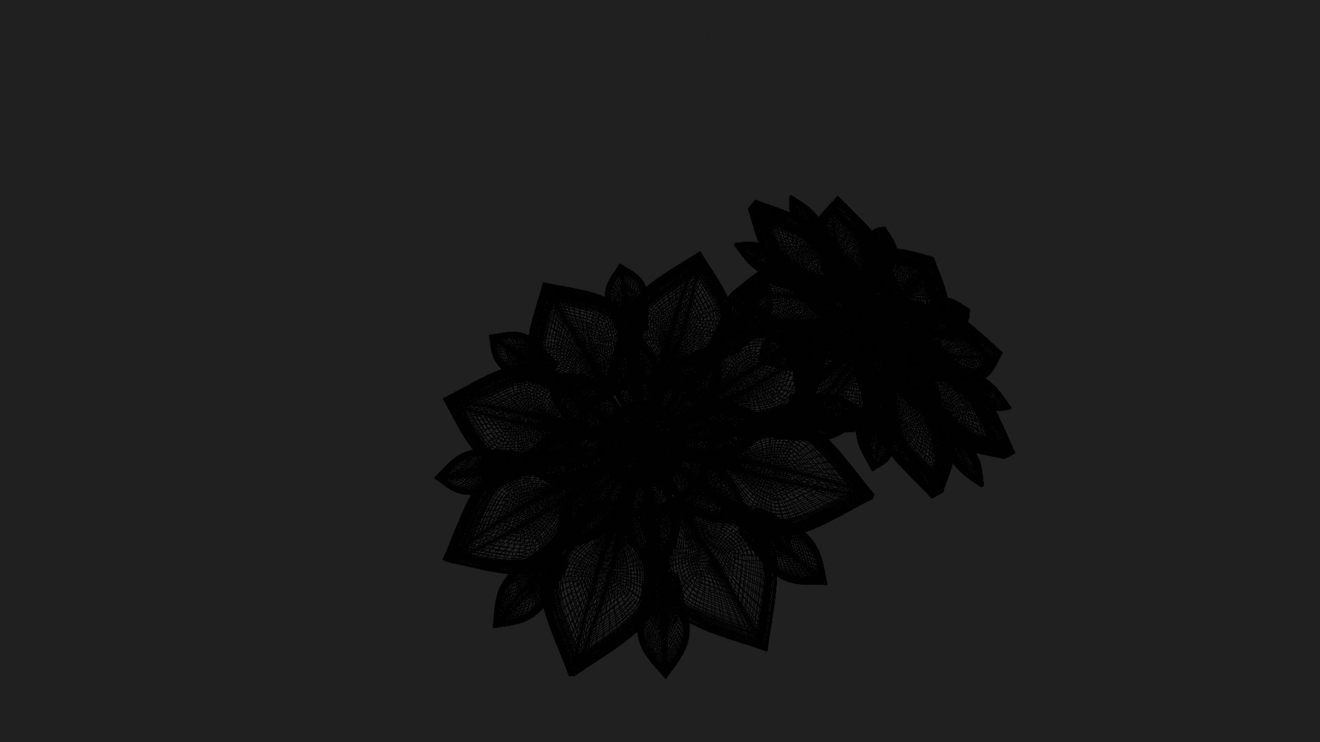 Gold Earrings Low-poly 3D model_11