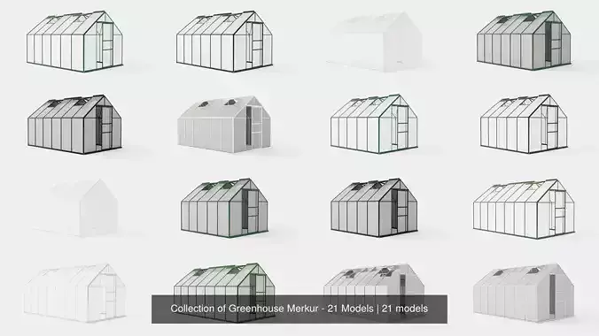 Collection of Greenhouse Merkur - 21 Models 