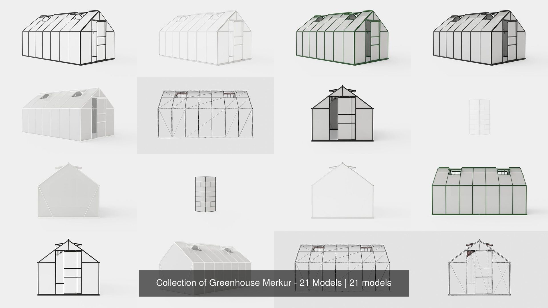 Collection of Greenhouse Merkur - 21 Models _2