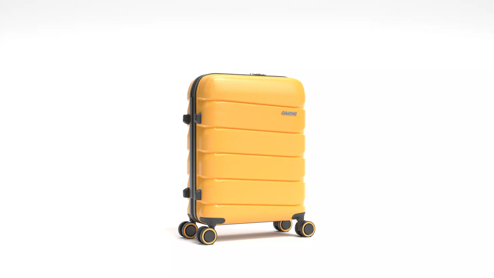 AmericanTourister Luggage Suitcase with Blender Rigging 3D model_0