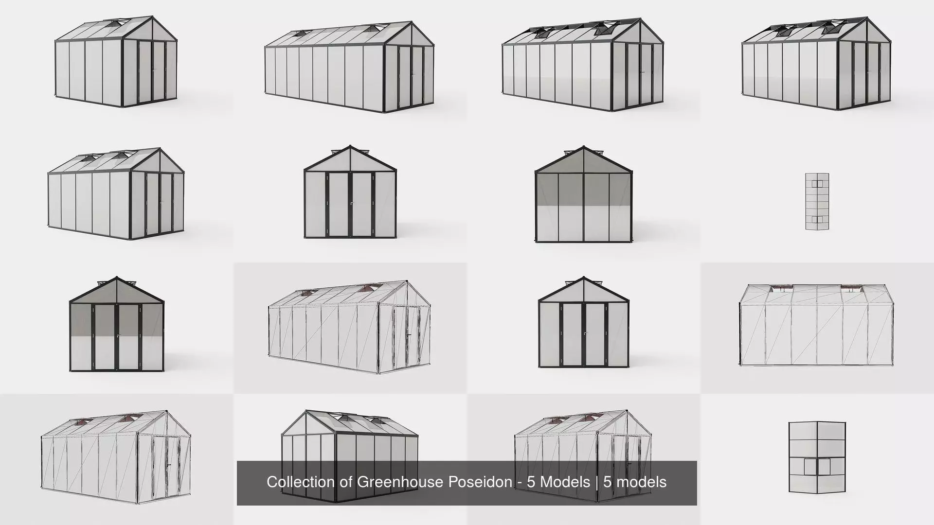 Collection of Greenhouse Poseidon - 5 Models _0