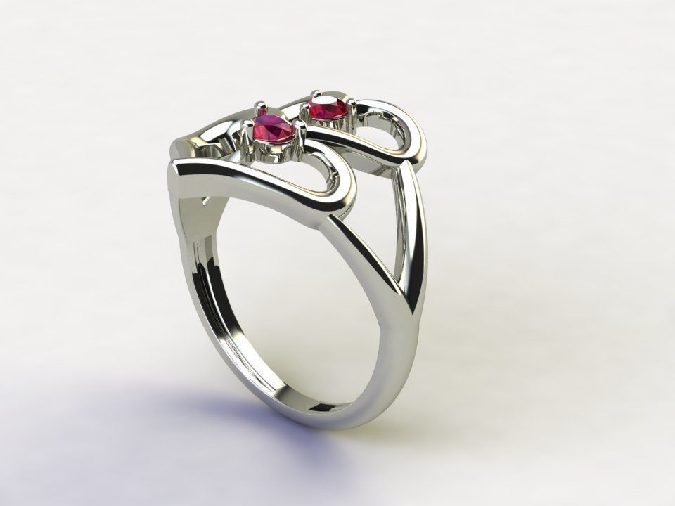 Heart Ring 10 3D print model_6