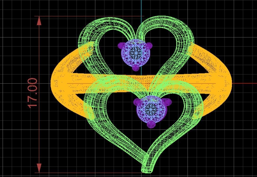 Heart Ring 10 3D print model_14