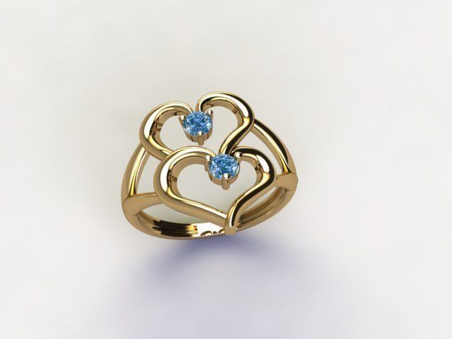 Heart Ring 10 3D print model_1