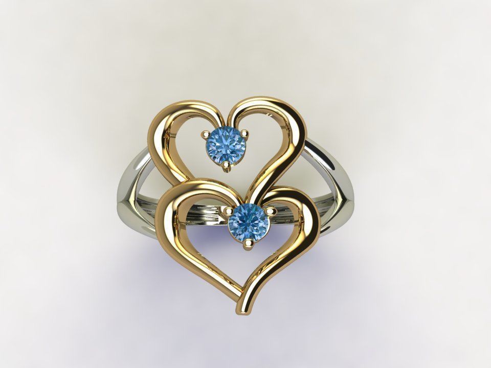 Heart Ring 10 3D print model_5