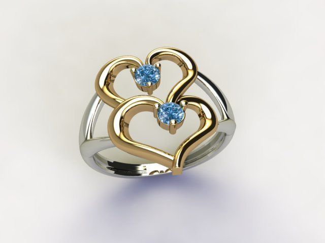 Heart Ring 10 3D print model_3