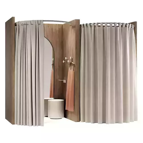 Fitting room for a clothing store