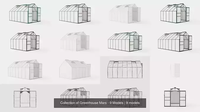 Collection of Greenhouse Mars - 9 Models