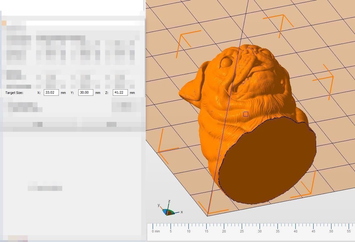 Pug bust version 1 3D print model_24