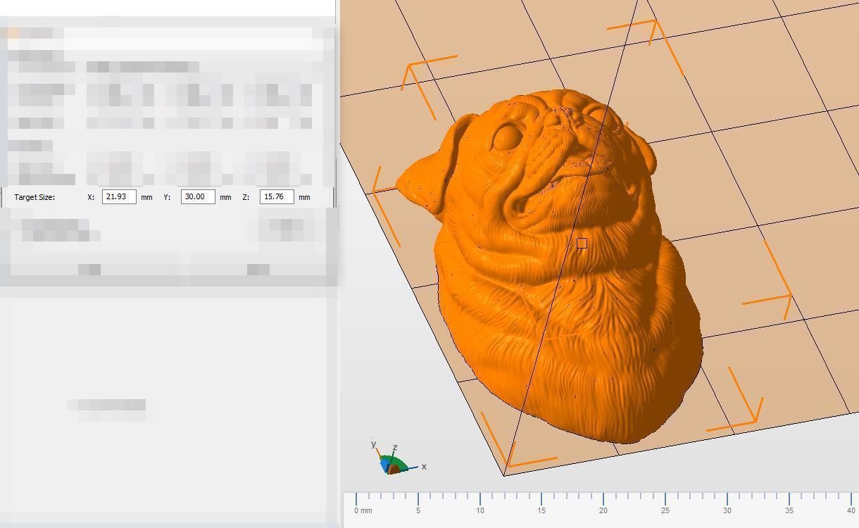 Pug bust version 1 3D print model_23