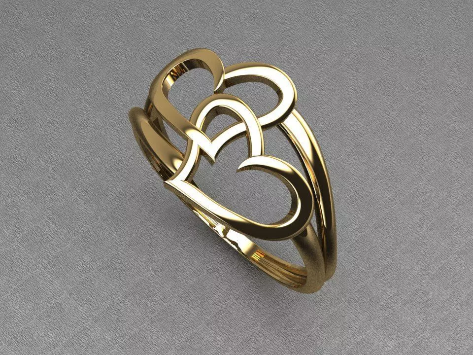 Heart Ring 11 3D print model_0