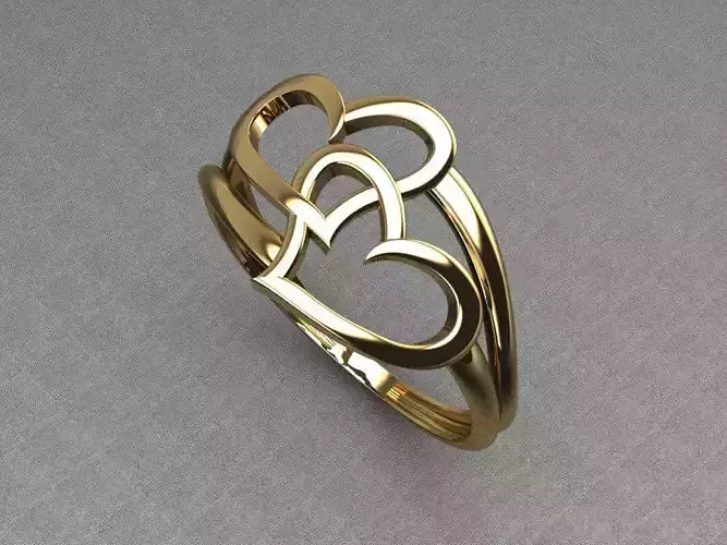 Heart Ring 11 3D print model
