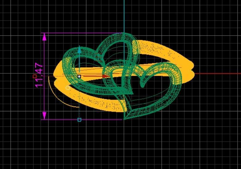 Heart Ring 11 3D print model_12
