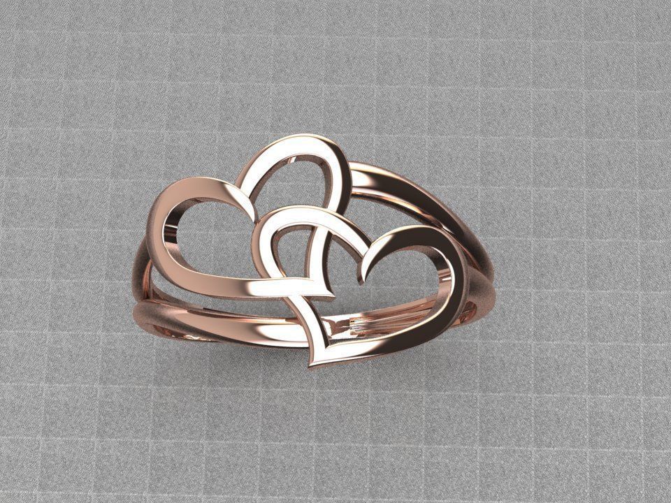 Heart Ring 11 3D print model_2
