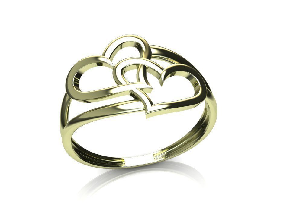 Heart Ring 11 3D print model_3