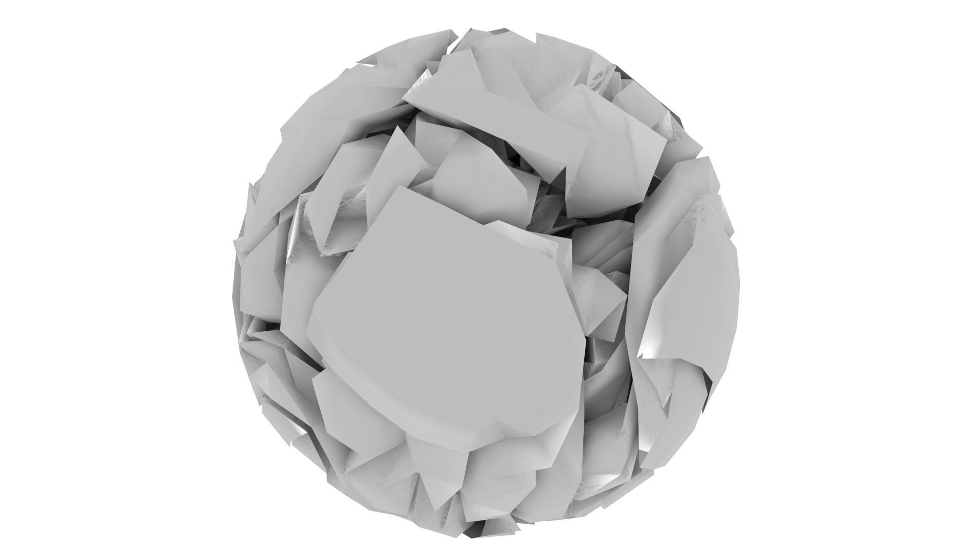 Grey Crumpled Paper 3D model_4