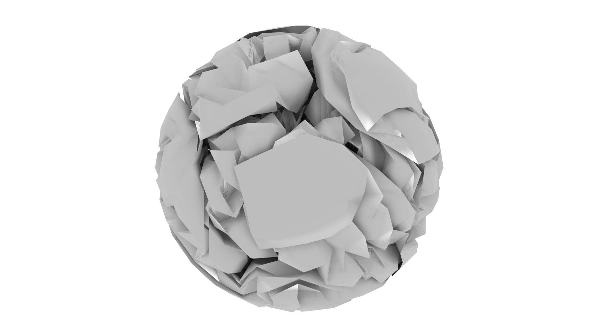 Grey Crumpled Paper 3D model_8