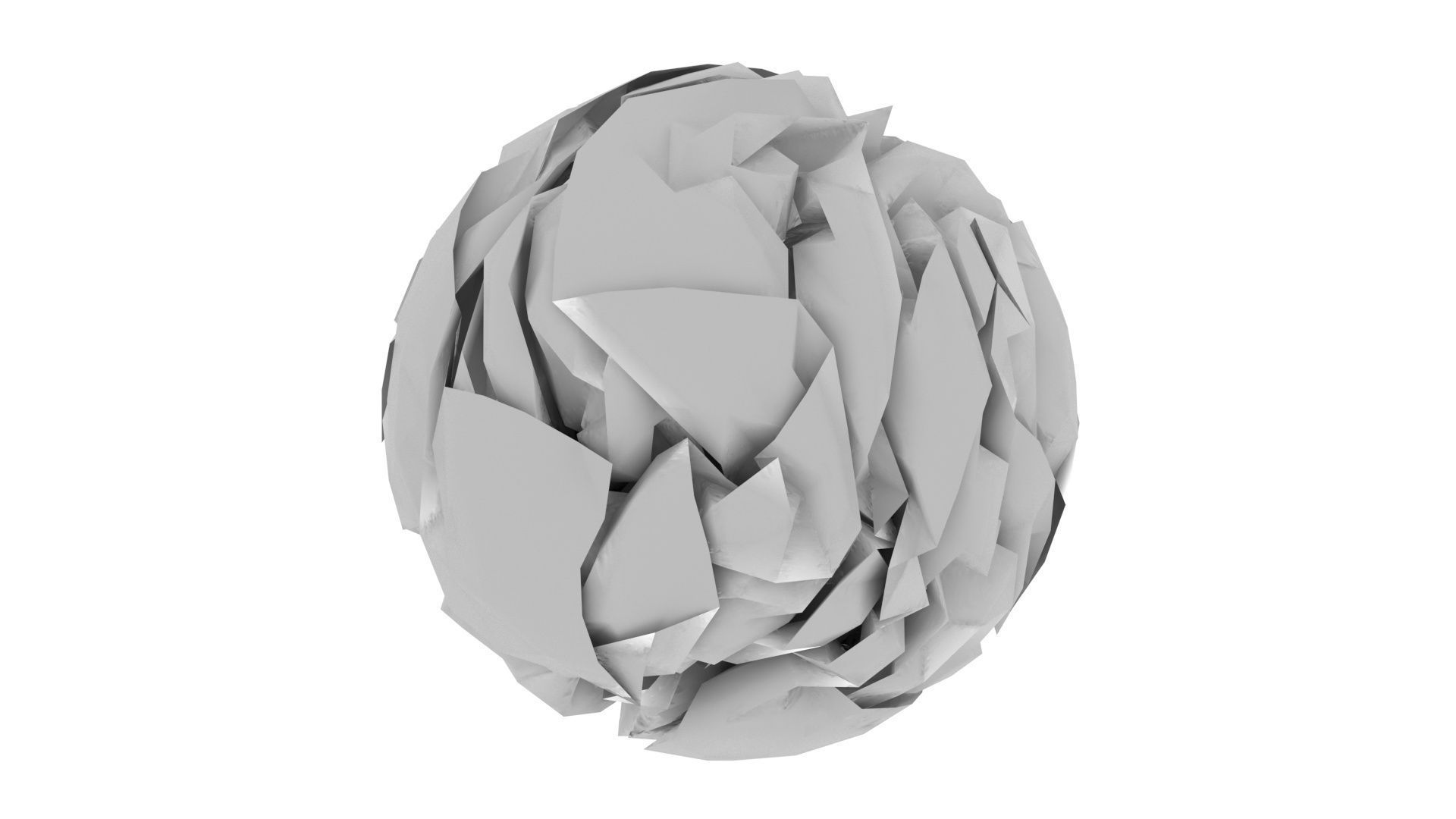 Grey Crumpled Paper 3D model_10