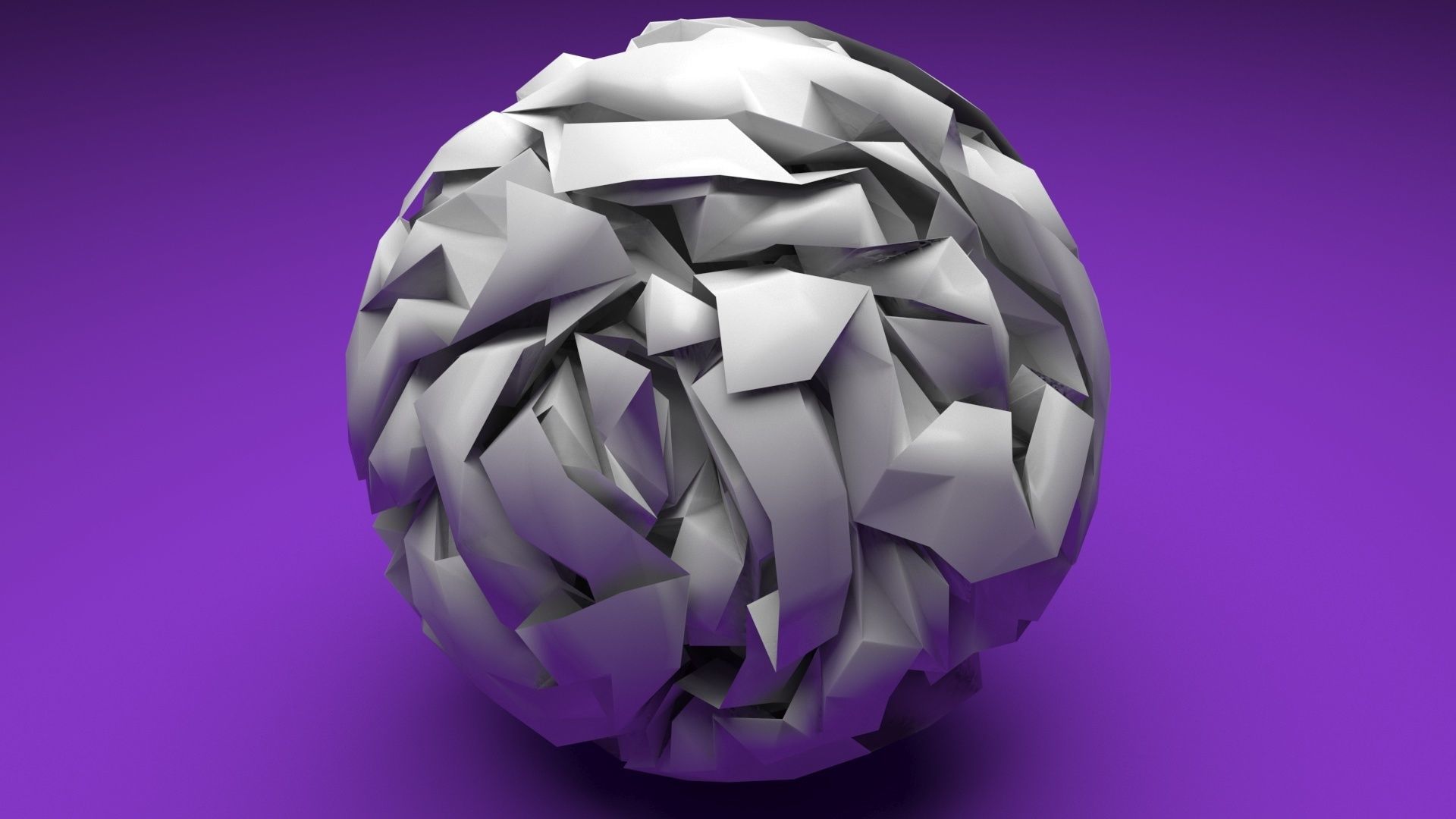 Grey Crumpled Paper 3D model_22