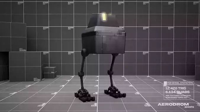 Lil Chick - GameReady Scifi Character - AR - VR Low-poly 3D model Lil Chick - GameReady Scifi Character - AR - VR Low-poly 3D model