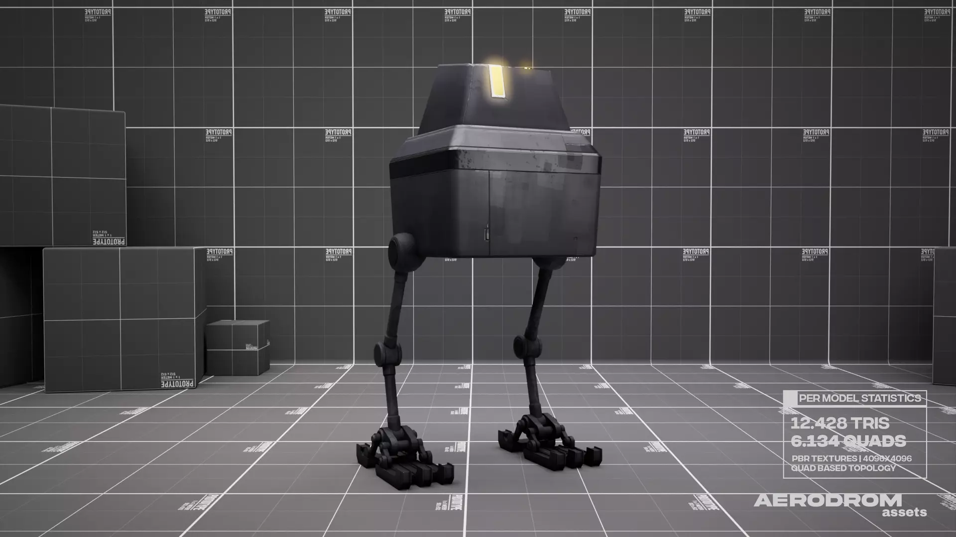 Lil Chick - GameReady Scifi Character - AR - VR Low-poly 3D model_0